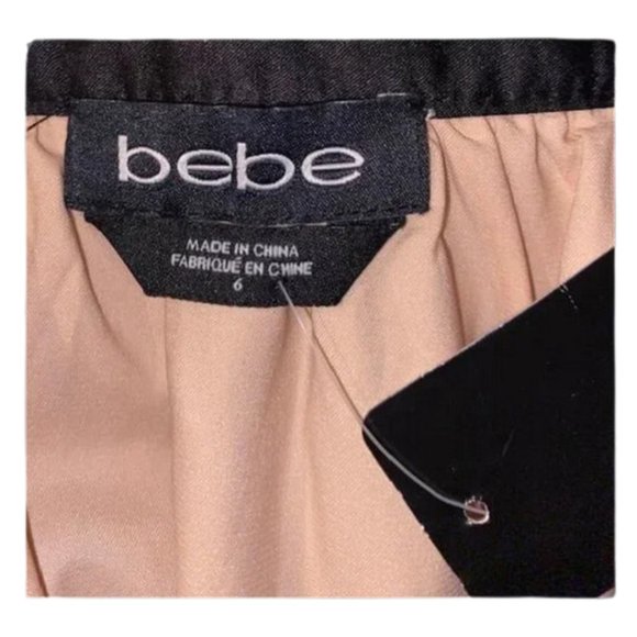 Bebe 5 Layer Skirt NWT Lace Raw Hem Ruffle Skirt With Cream Underlay Size 6 - Picture 5 of 7